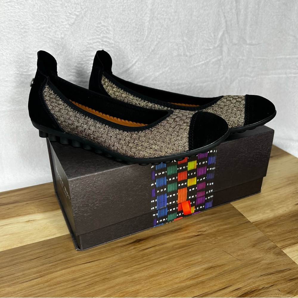 Bernie Mev Bella Me Bronze Ballet Flat Size UK 39 US 8
